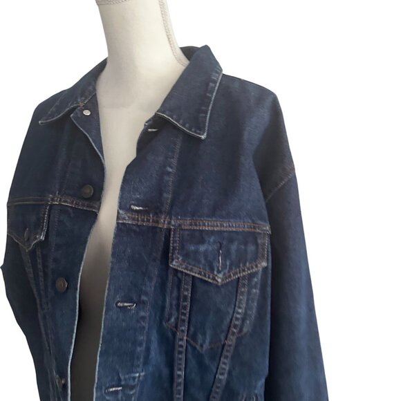 GAP Women's Blue Jeans Denim Jacket Size Large - Picture 4 of 5